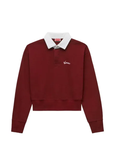 Kenzo logo-embroidered polo-collar sweater
