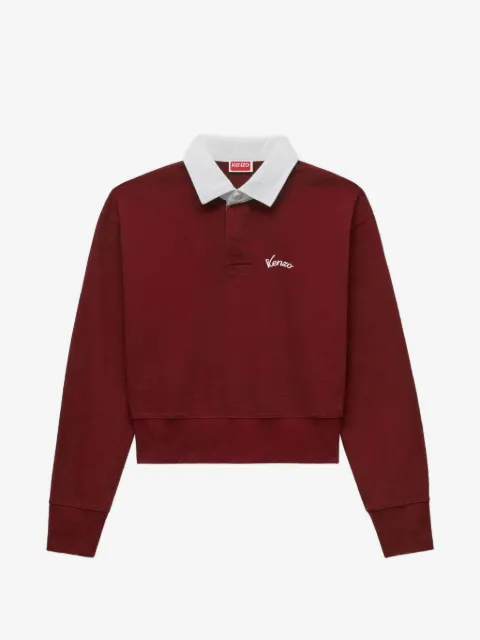 Kenzo logo-embroidered polo-collar sweater
