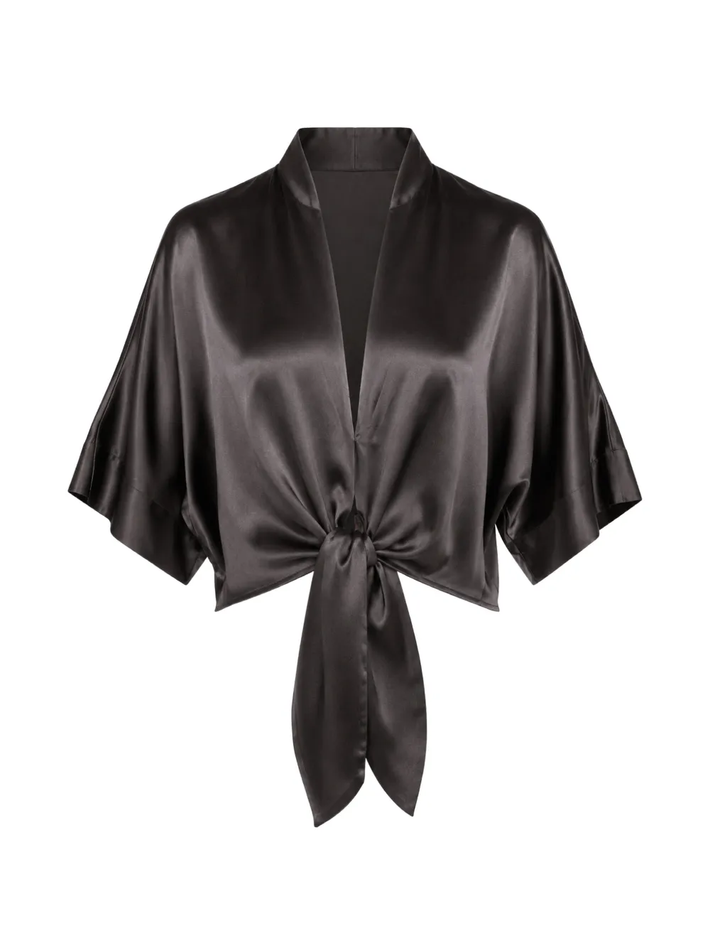 The Sei tie-front dolman-sleeve blouse - Black