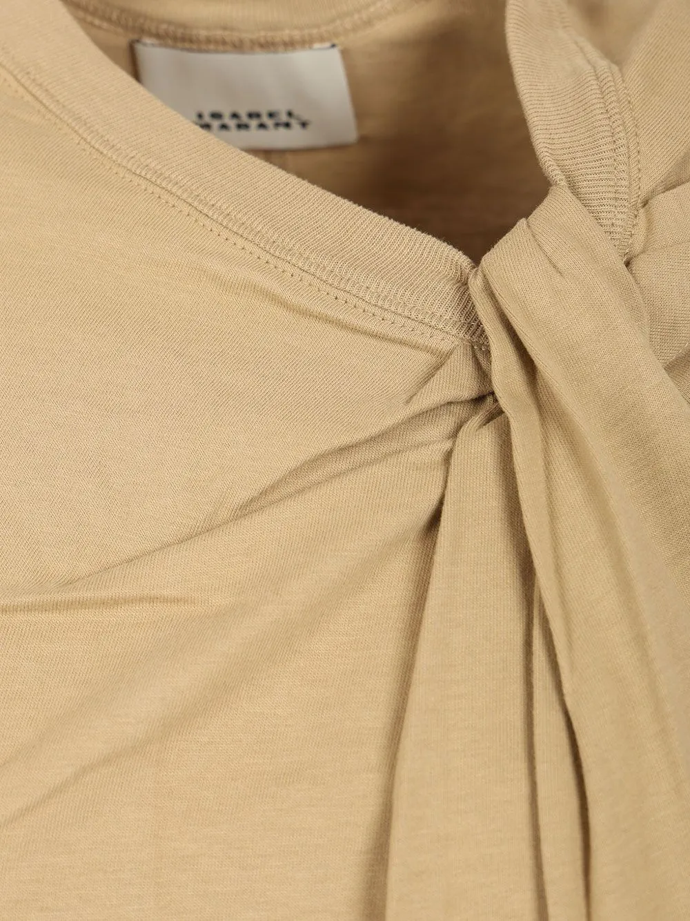 ISABEL MARANT Gedraaid mouwloos T-shirt Beige