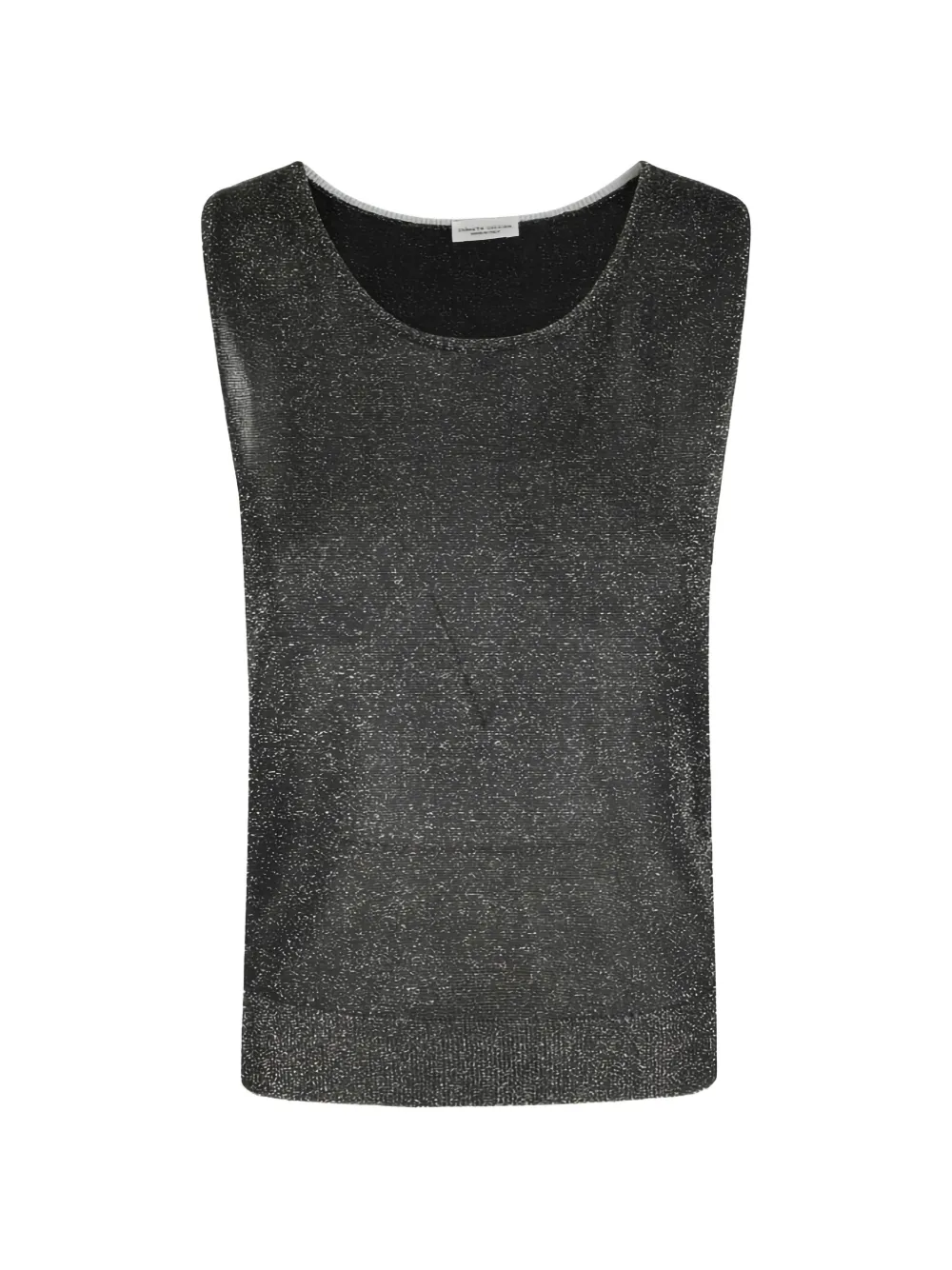 Roberto Collina metallic-effect scoop-neck top - Grigio