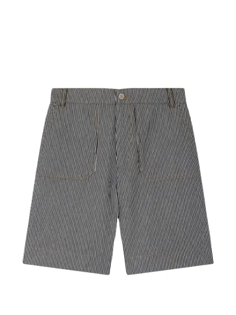 Bonpoint vertical-stripe patch-pocket shorts