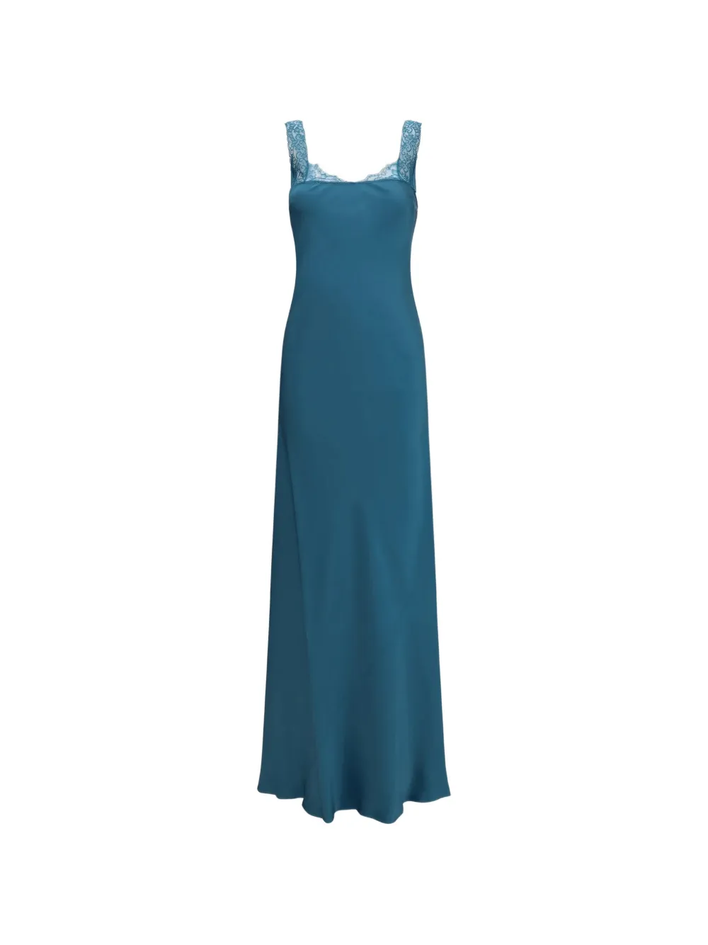 Forte Forte lace-trim slip dress - Blu