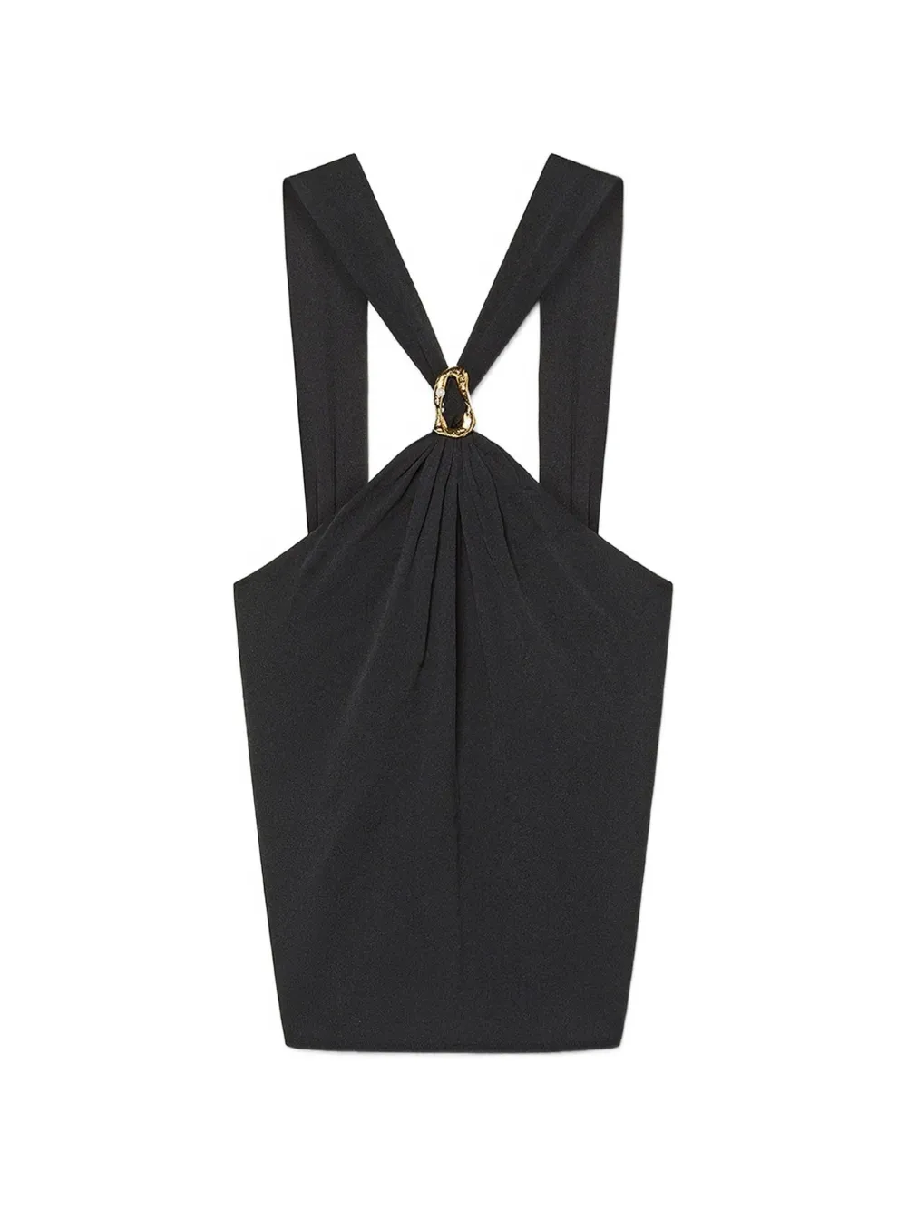 Forte Forte buckle-detail crepe top - Nero