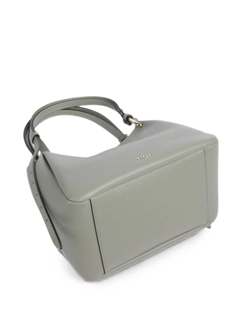 Furla Schoudertas van bewerkt leer Groen