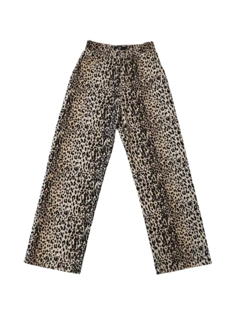 Htc Los Angeles leopard-print wide-leg jeans