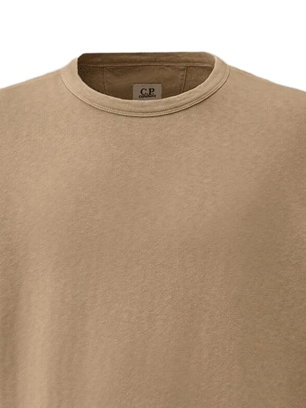 C.P. Company Malfilè-fleece Lens sweater met ronde hals Beige