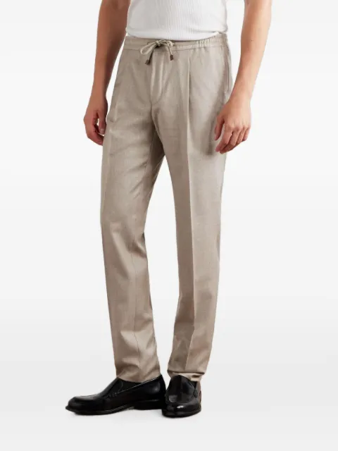 slowear pleated drawstring-waist trousers