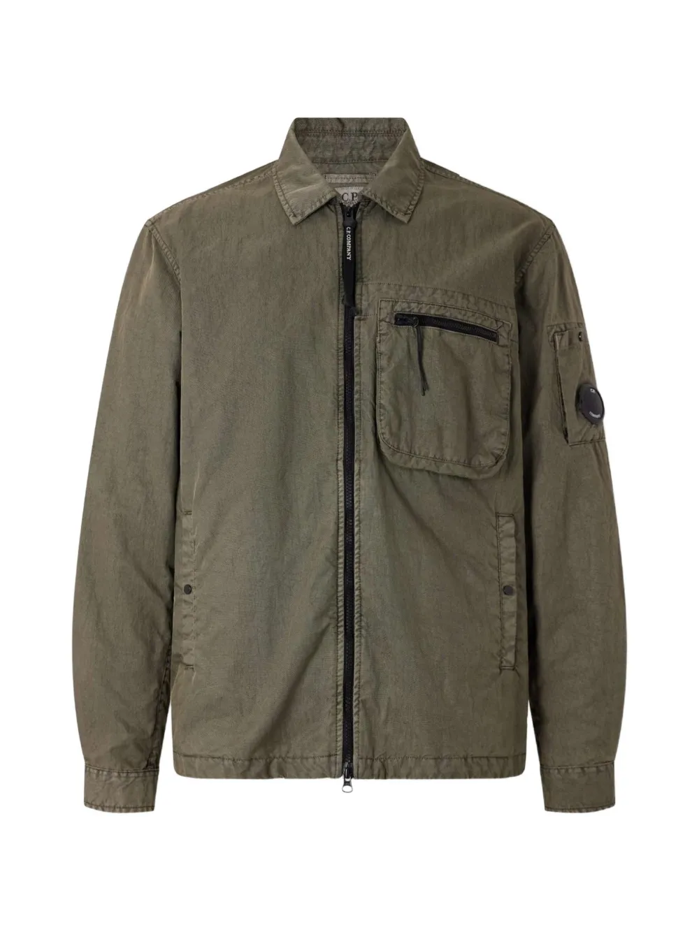 C.P. Company Panama-R zipped Lens overshirt - Verde