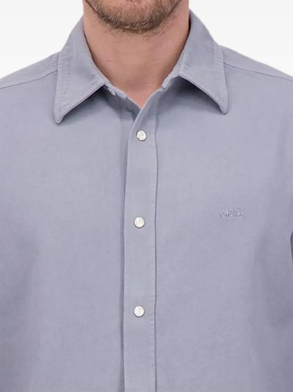 A.P.C. Shirtjack met geborduurd logo Blauw