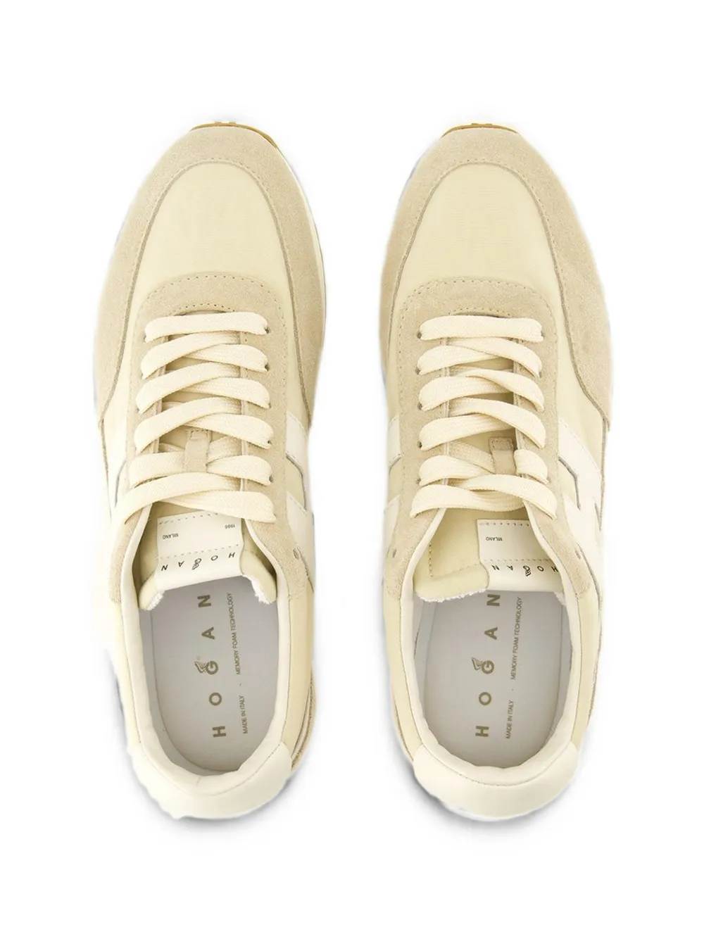 Hogan panelled sneakers Beige