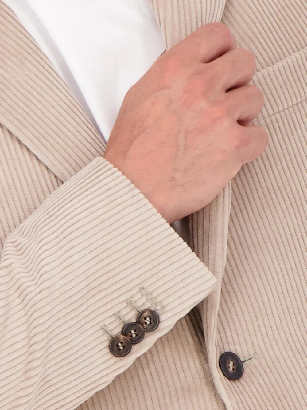 slowear Incotex ribfluwelen blazer Beige