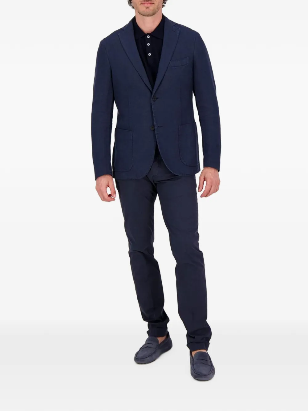 slowear Incotex blazer met gekerfde revers Blauw