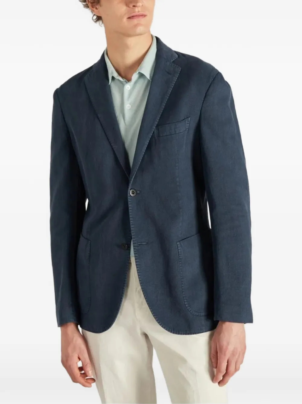 slowear Incotex blazer met gekerfde revers Blauw