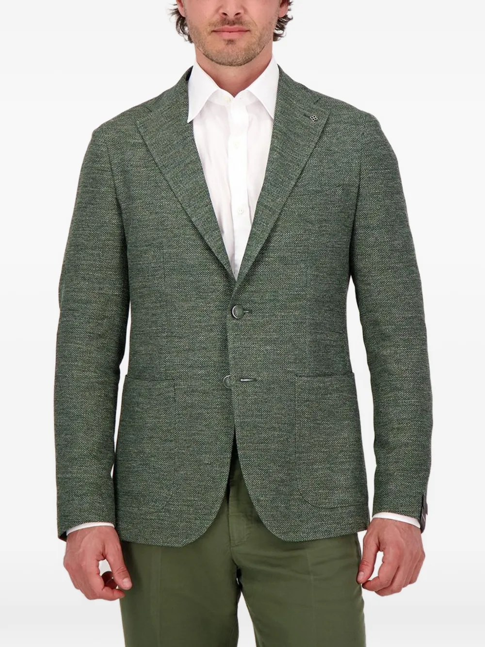 Tagliatore single-breasted notch-lapels blazer - Grün