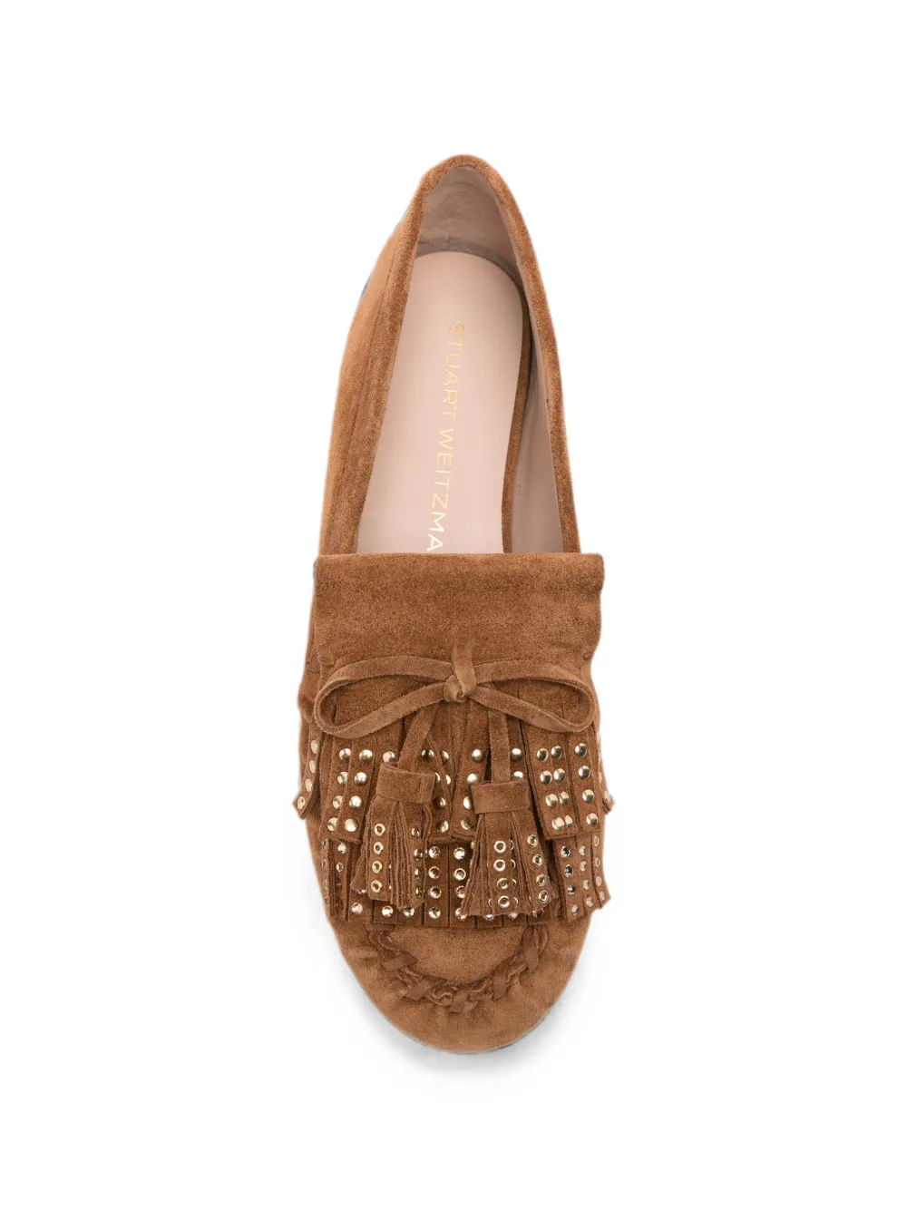 Stuart Weitzman tassel-embellished studded loafers Bruin