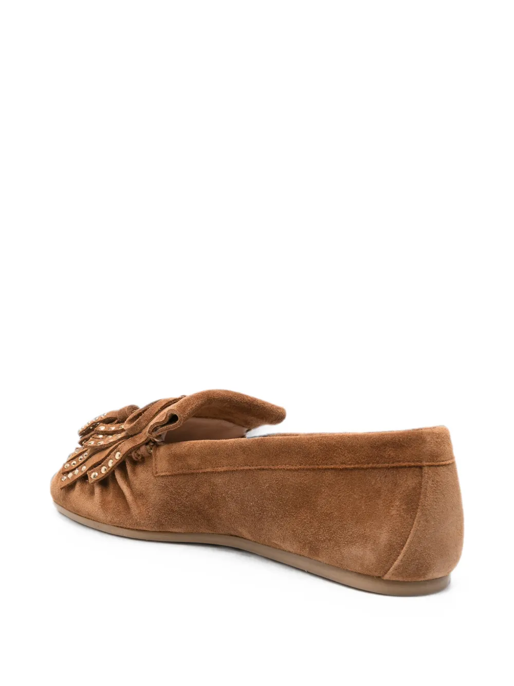 Stuart Weitzman tassel-embellished studded loafers Bruin