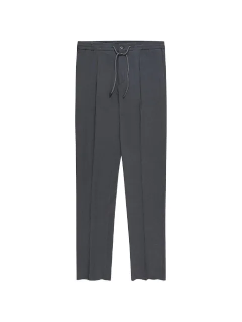 slowear seersucker drawstring tapered trousers