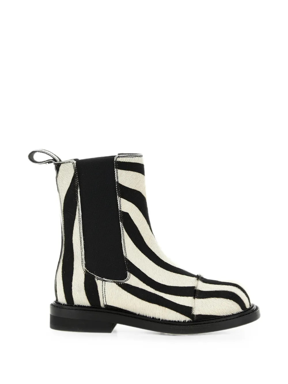Moschino zebra-print Chelsea ankle boots Wit