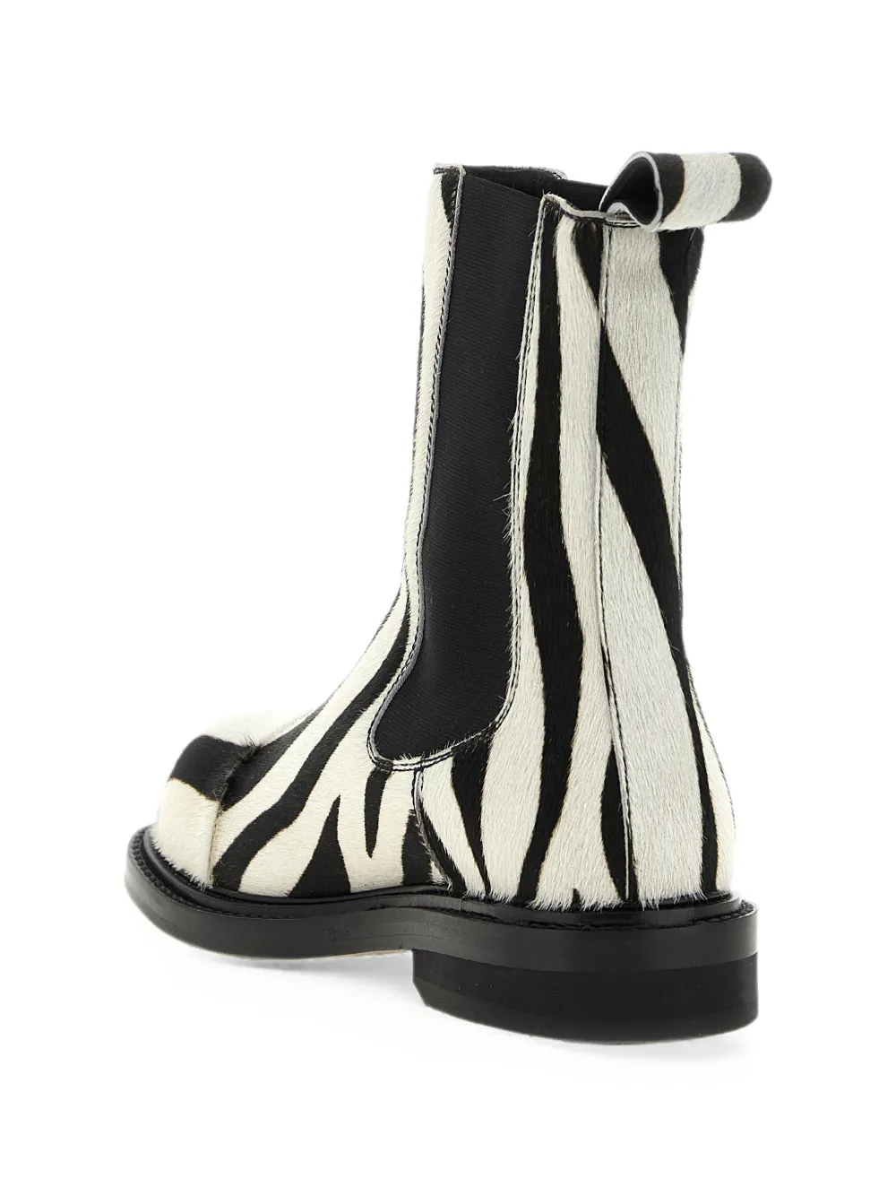 Moschino zebra-print Chelsea ankle boots Wit