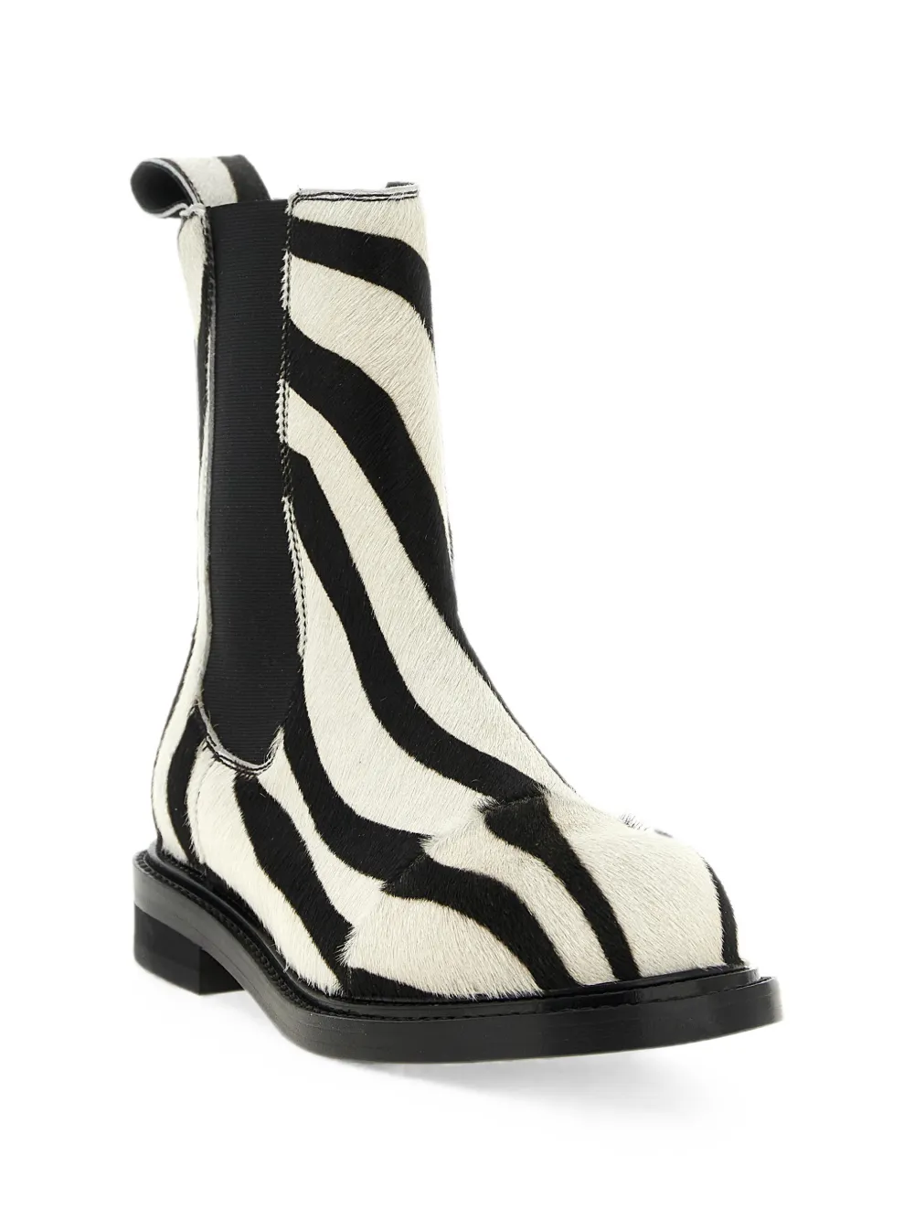 Moschino zebra-print Chelsea ankle boots Wit