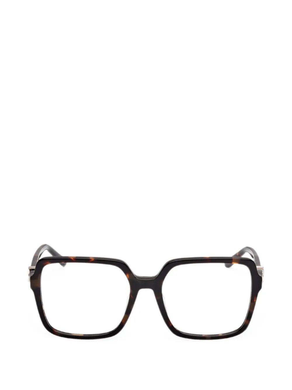 GUESS EYEWEAR Occhiali squadrati con effetto tartarugato - Marrone