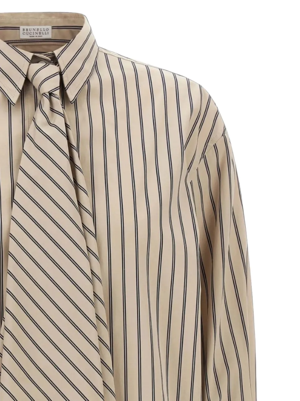 Brunello Cucinelli Gestreepte blouse Beige