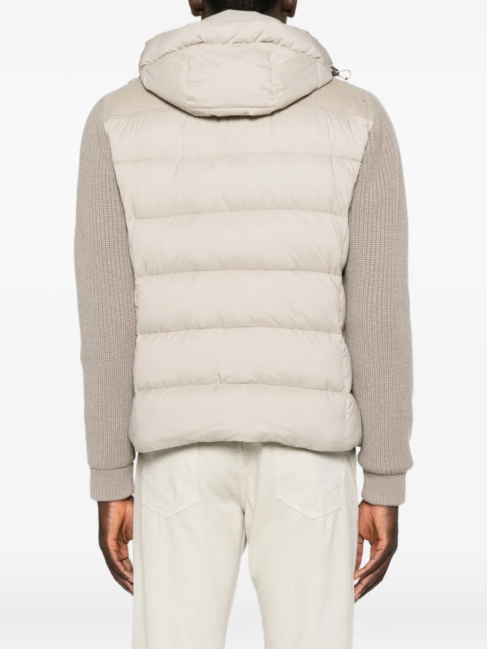 Moorer Allori gewatteerd jack met capuchon Beige