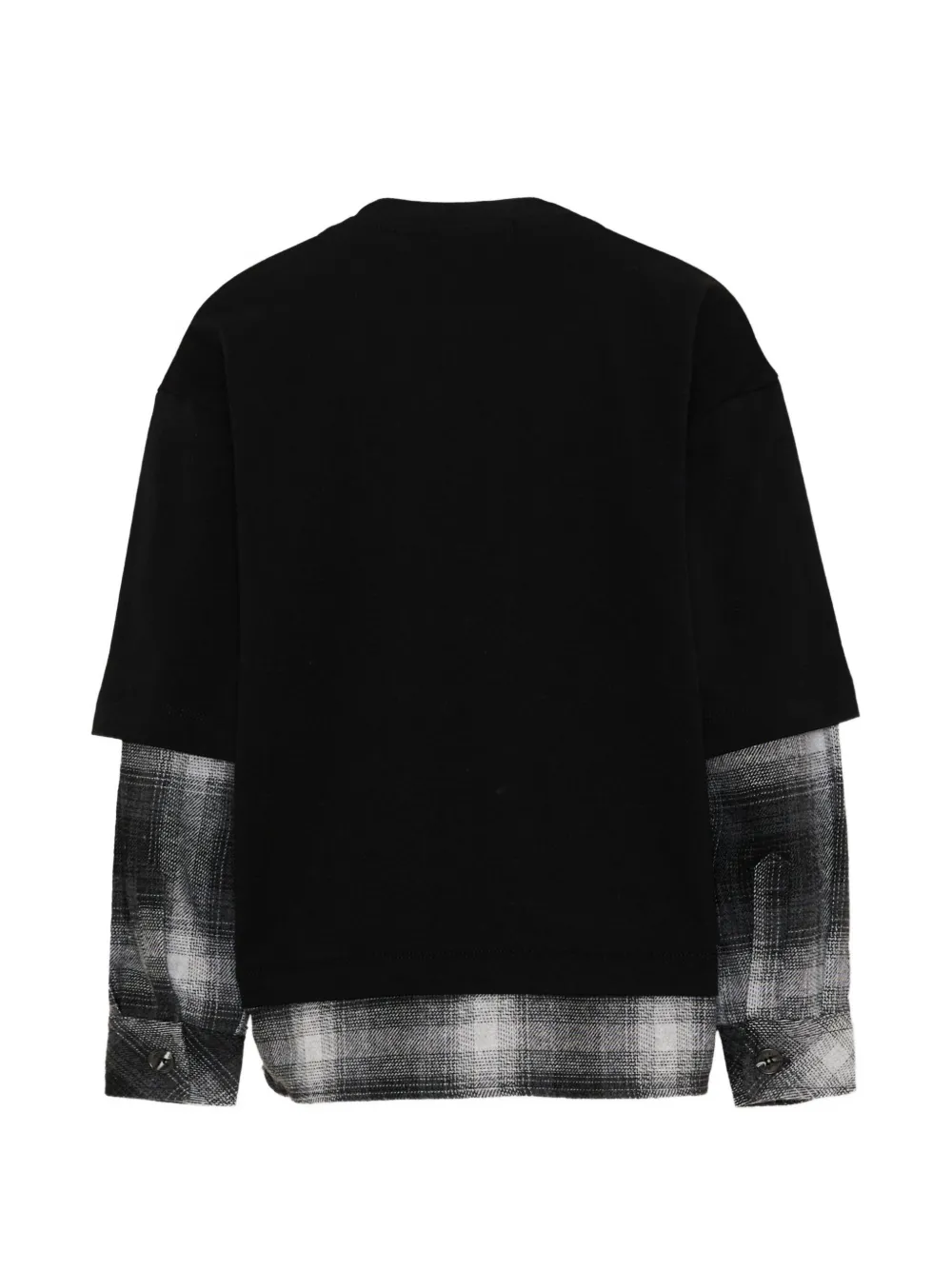 Barrow kids layered-sleeve logo-print T-shirt Zwart
