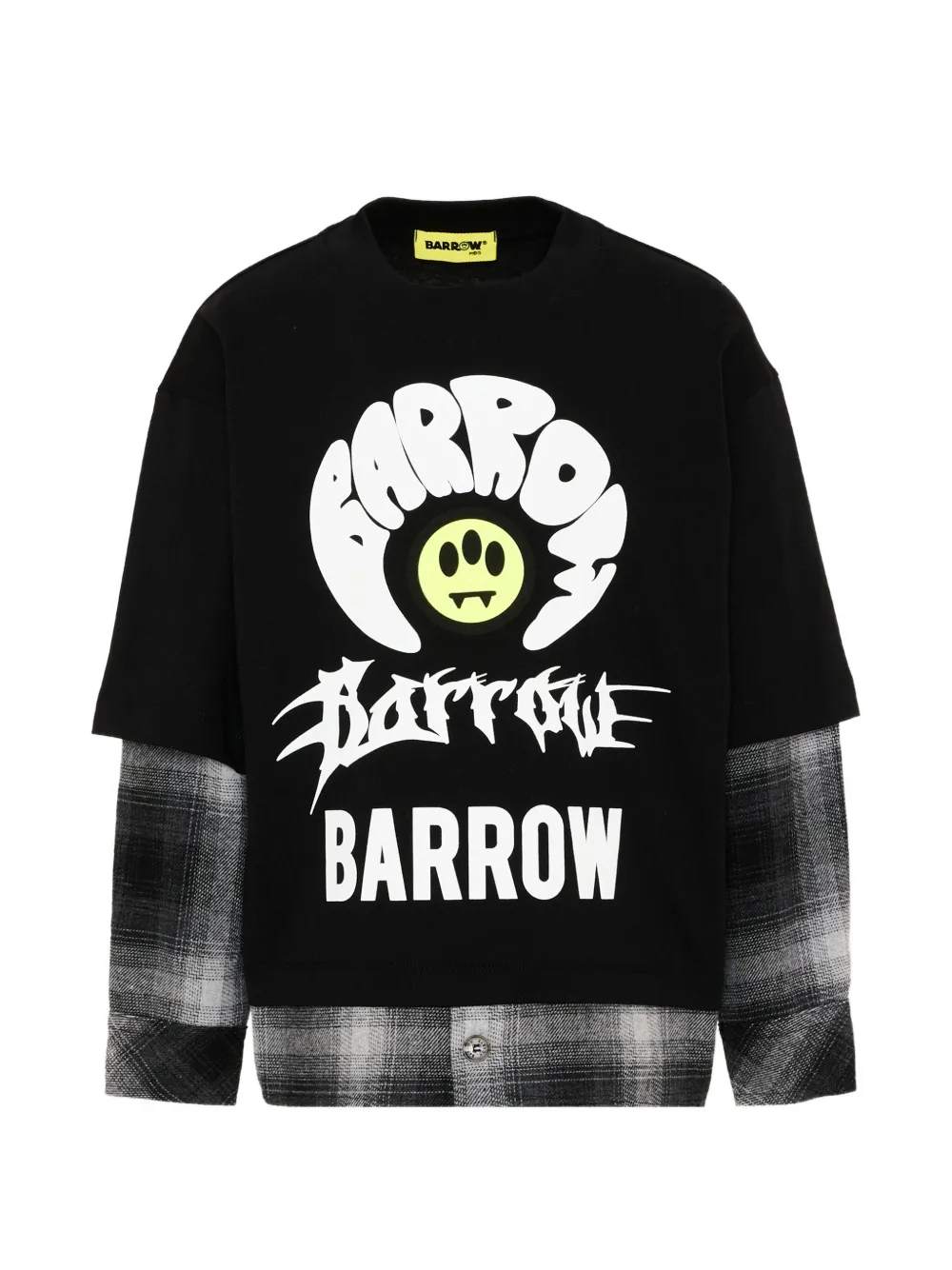 Barrow kids layered-sleeve logo-print T-shirt - Nero