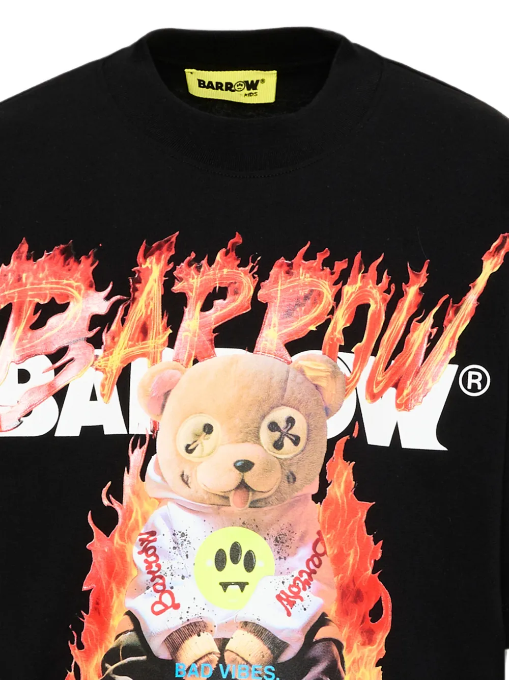 Barrow kids graphic-print layered T-shirt Zwart