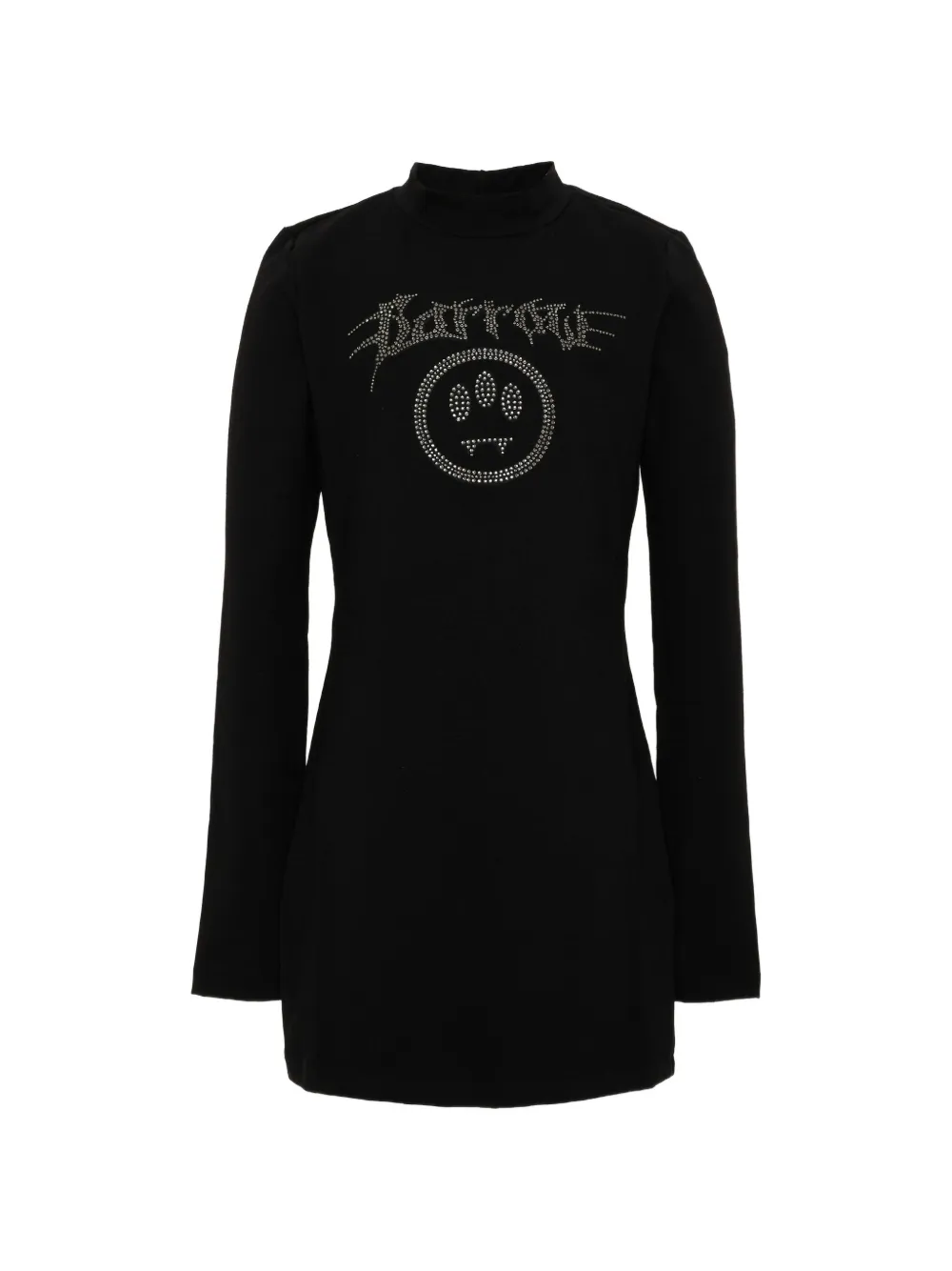 Barrow kids rhinestone-embellished long-sleeve dress - Nero