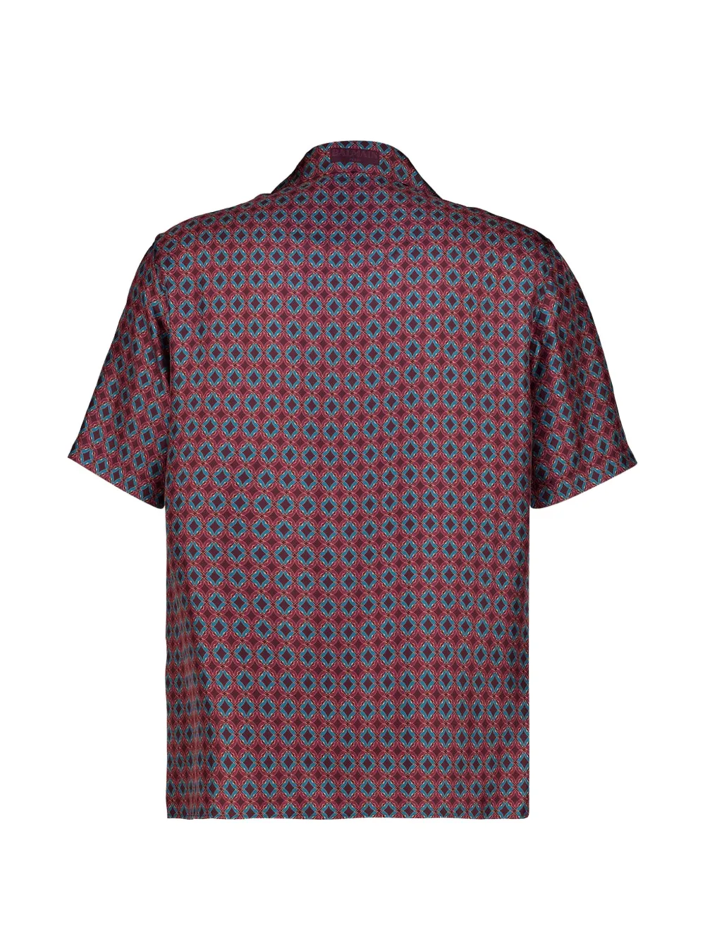 Balmain Zijden overhemd met geometrische print Rood