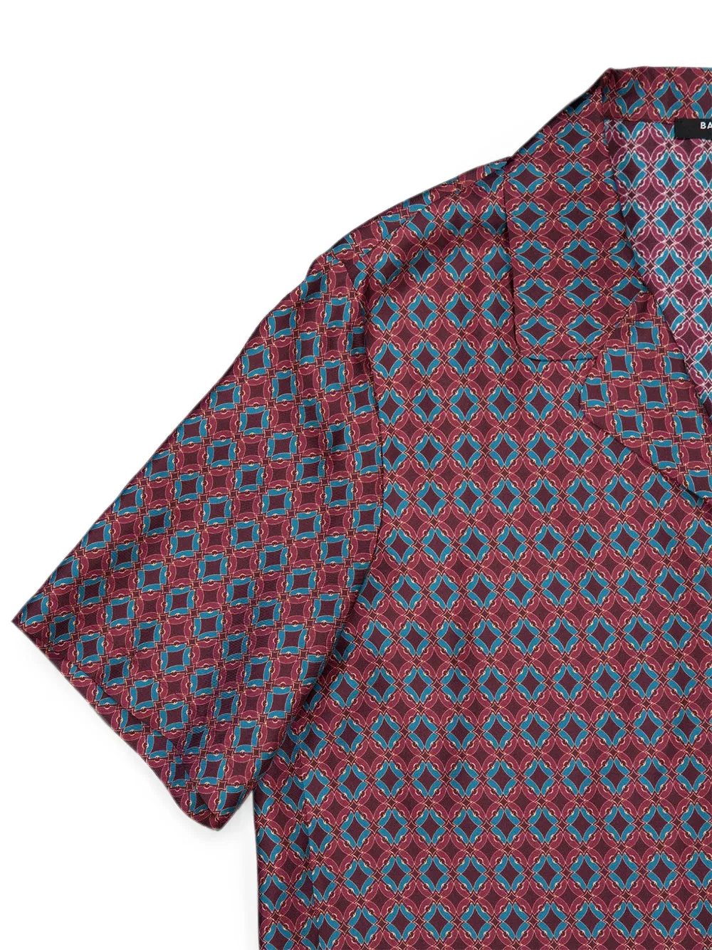 Balmain Zijden overhemd met geometrische print Rood