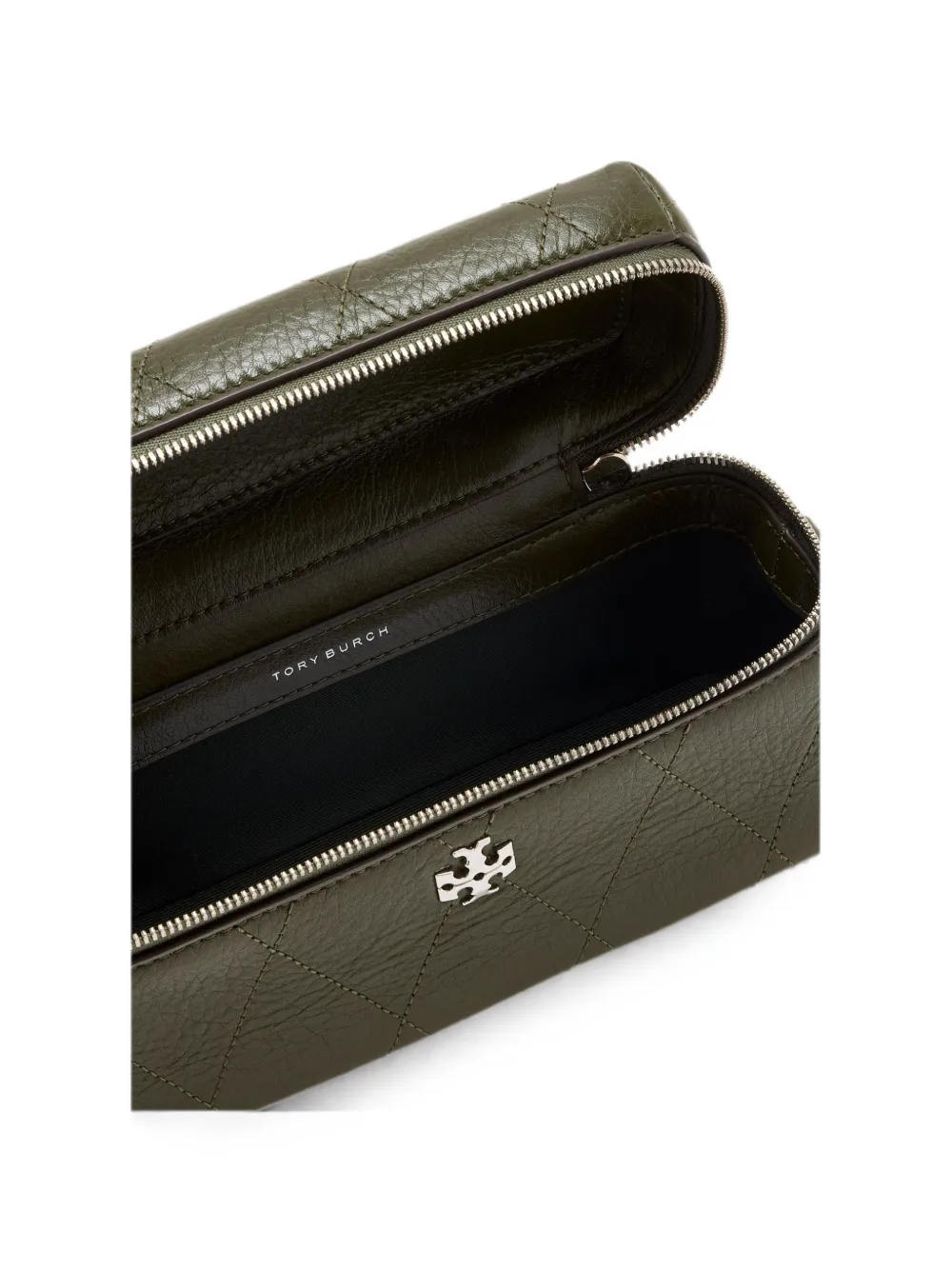 Tory Burch Charlie gewatteerde toilettas Groen