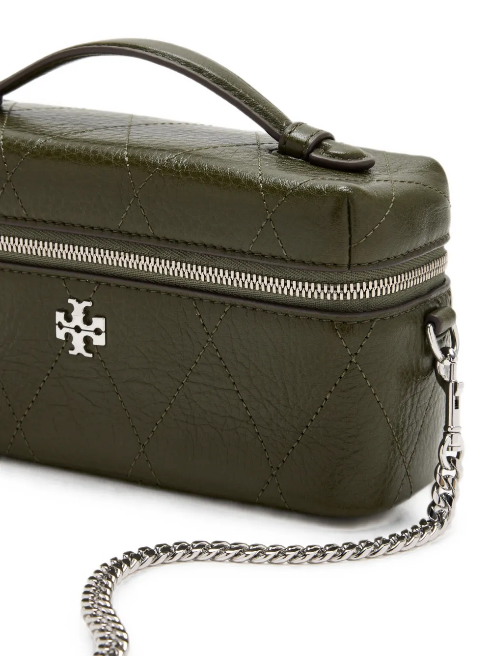 Tory Burch Charlie gewatteerde toilettas Groen