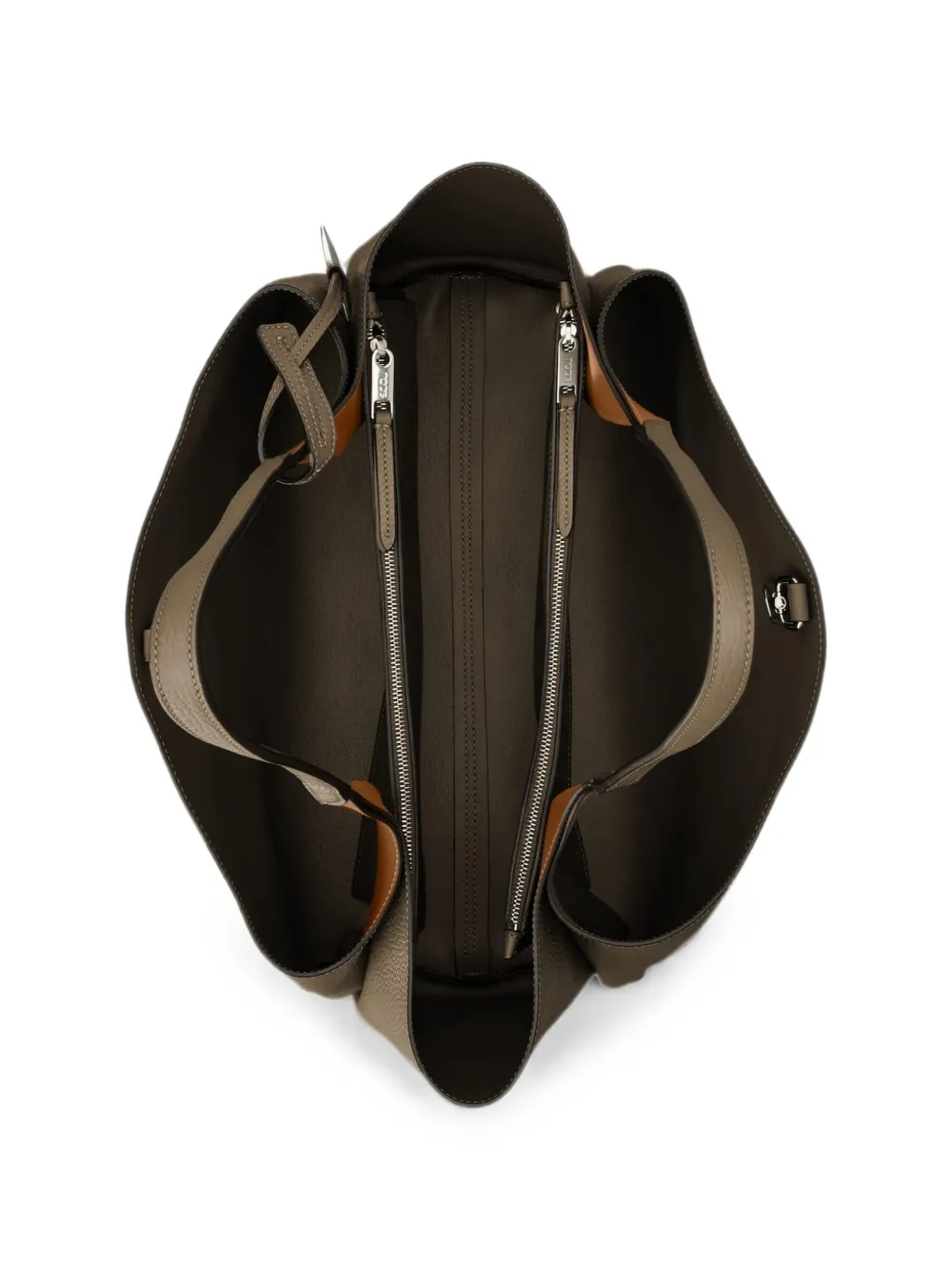 Tod's T Timeless shopper van leer met kiezelstructuur Grijs
