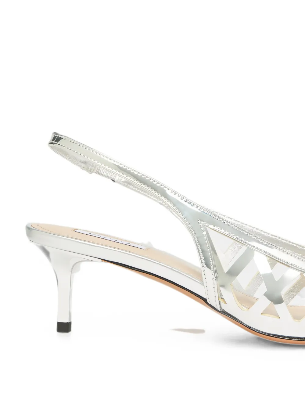 Manila Grace cut-out slingback pumps Zilver