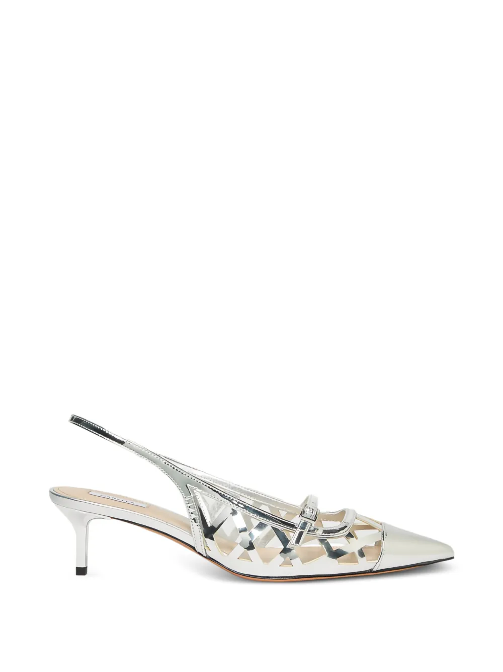 Manila Grace cut-out slingback pumps Zilver