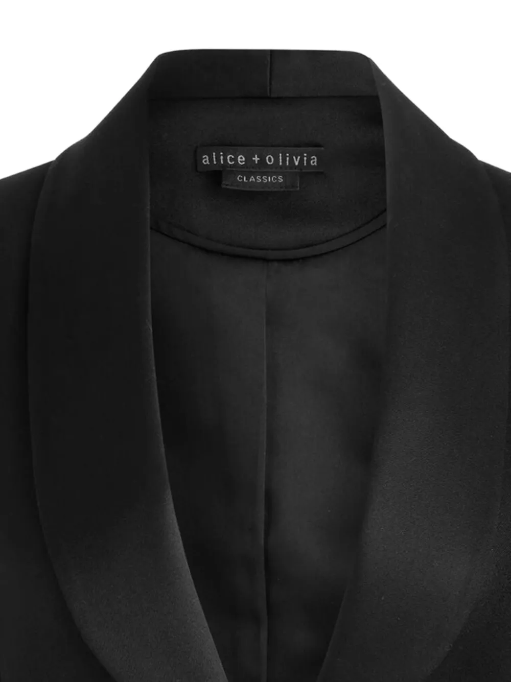 alice + olivia asymmetric shawl-lapel jacket Zwart