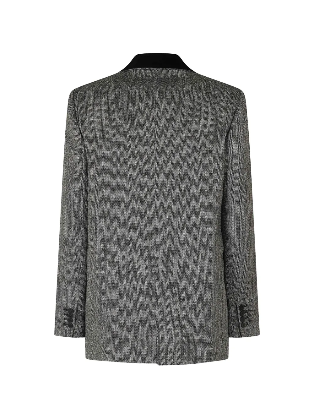 Forte Jack met fluwelen kraag en visgraatpatroon Grijs