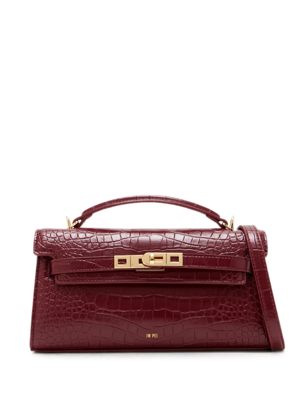 Jw Pei Croc-effect Tote Bag In Burgundy