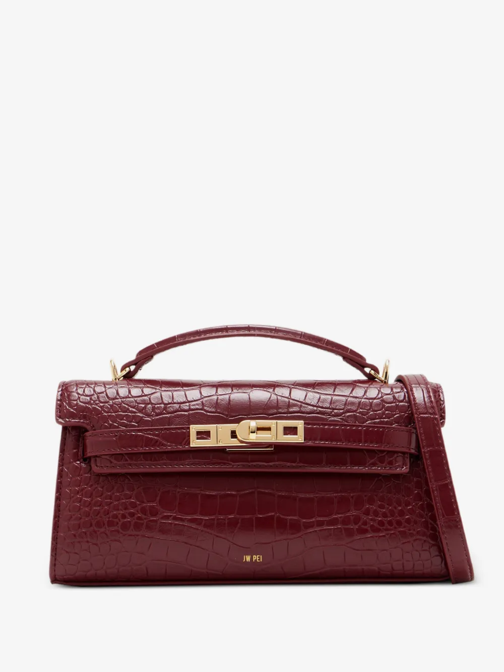 croc-effect tote bag