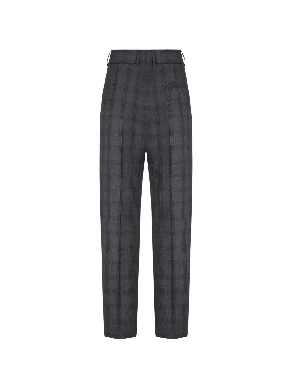 Blazé Milano Bravado Checked Wool Trousers in Grey, view 2