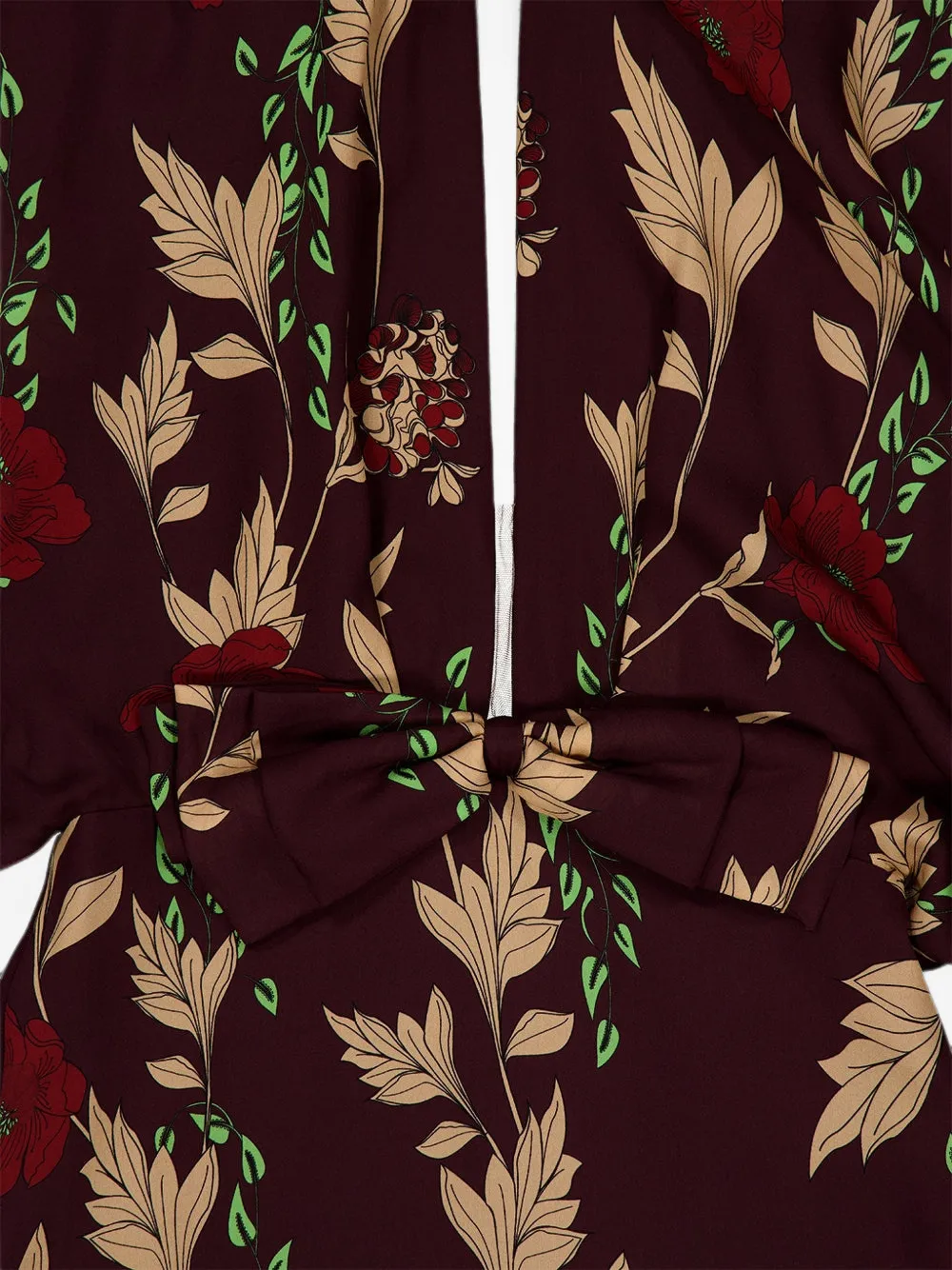 Johanna Ortiz floral-print silk midi dress Rood
