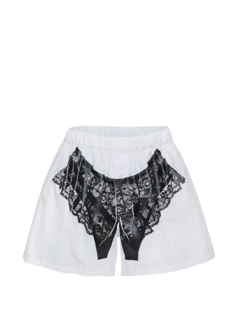 Vaquera Trompe L'Oeil print shorts