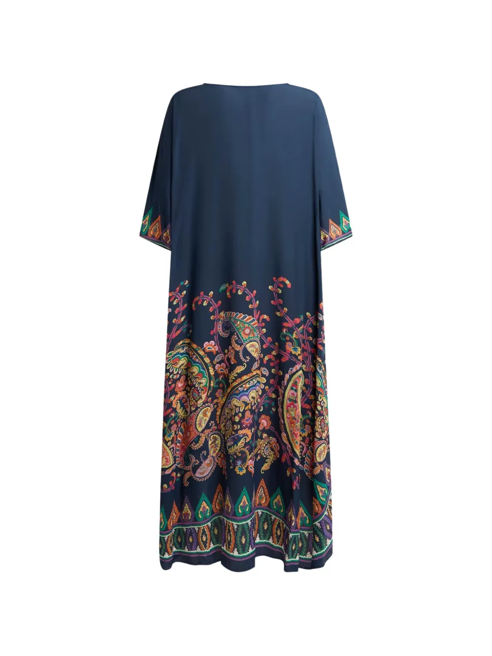 ETRO Zijden jurk met paisley-print Blauw