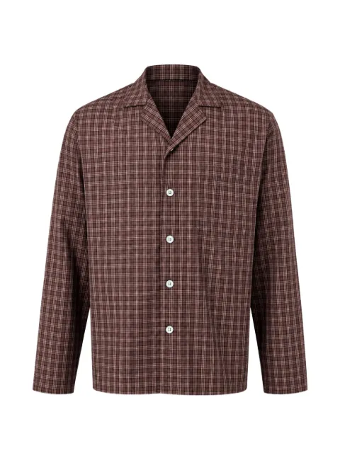 TEKLA Serra check pajamas shirt