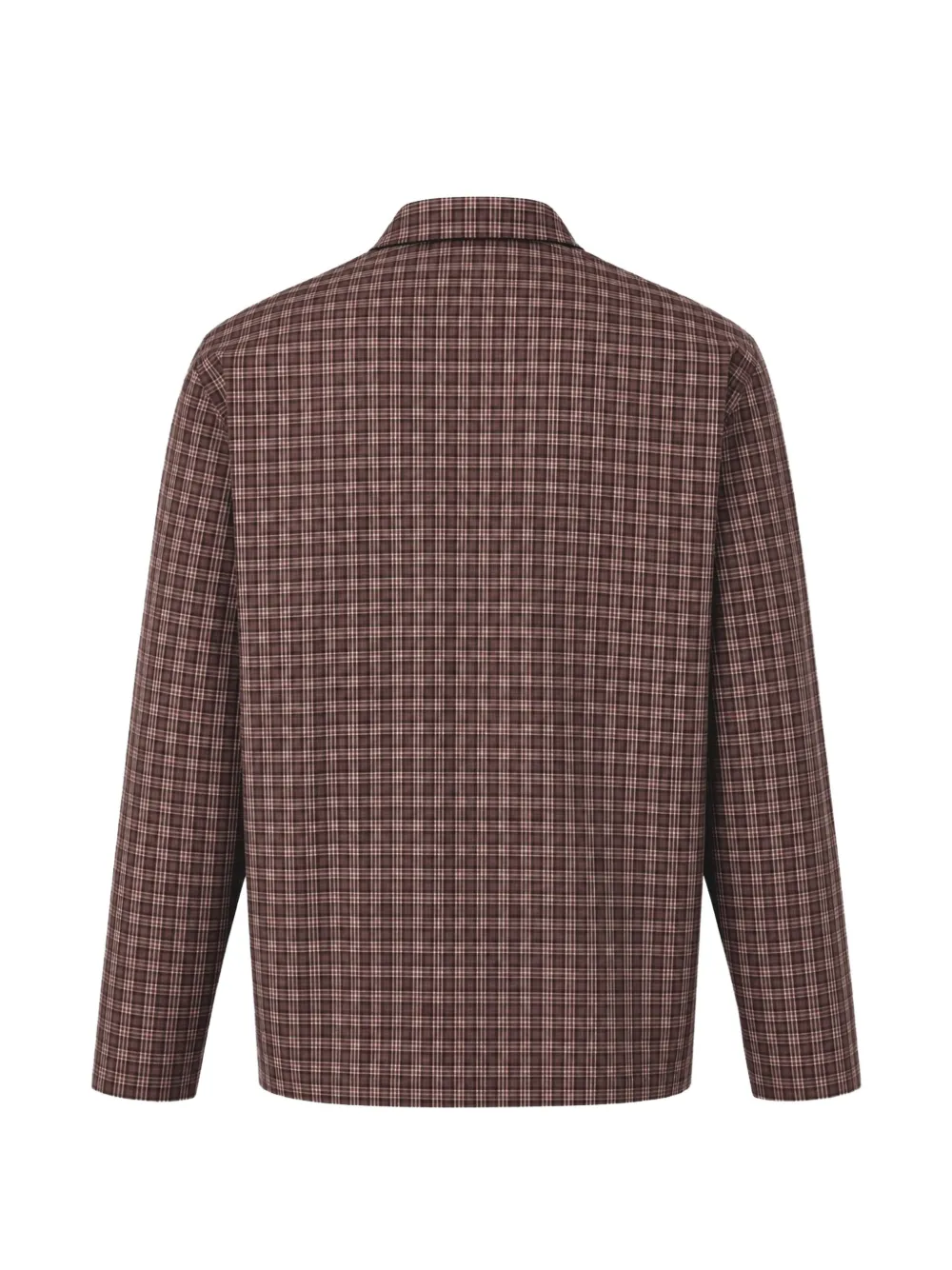 TEKLA Serra geruit pyjamashirt Bruin