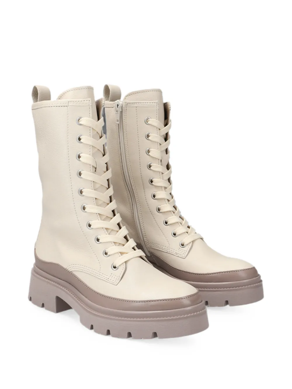 GABOR lace-up platform boots Beige